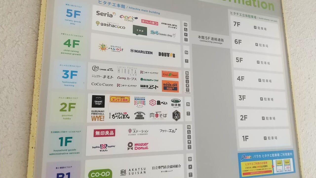 ヒタチエのフロアマップ